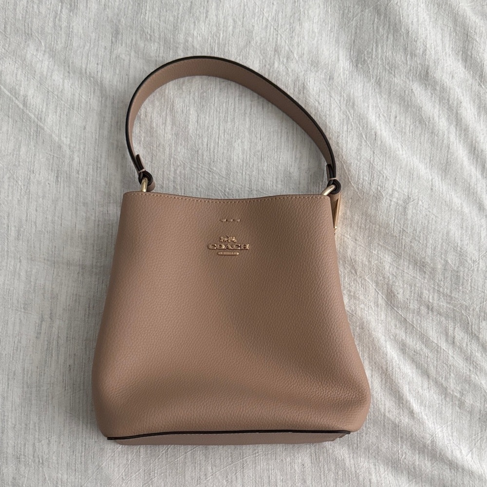Coach Beige Leather Bucket Bag